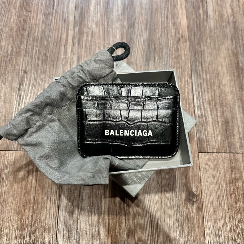 Balenciaga CASH CARD HOLDER IN BLACK